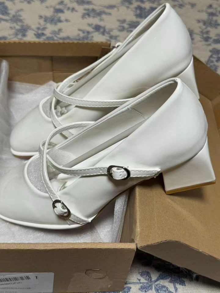 Newbella Mary Janes White Size 7.5 - photo 2
