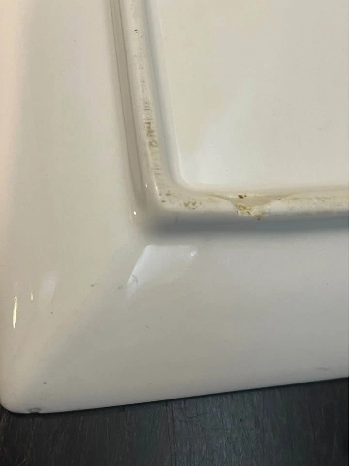 Set of 2 White Rectangular Ceramic Serving Platters 2 for $5 - photo 3
