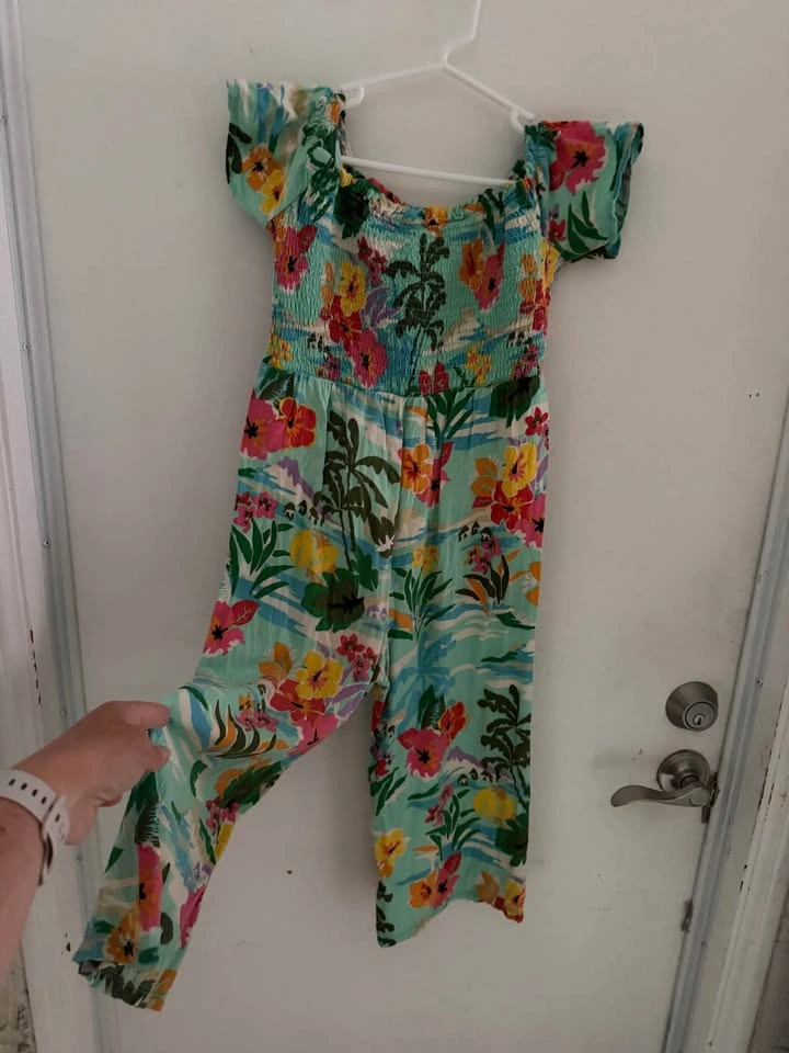 Super Cute Tropical Summer Romper - size 7-8 - photo 2