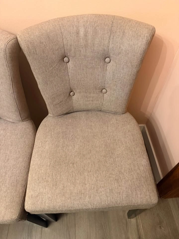 Two grey upholstered chairs - photo 2
