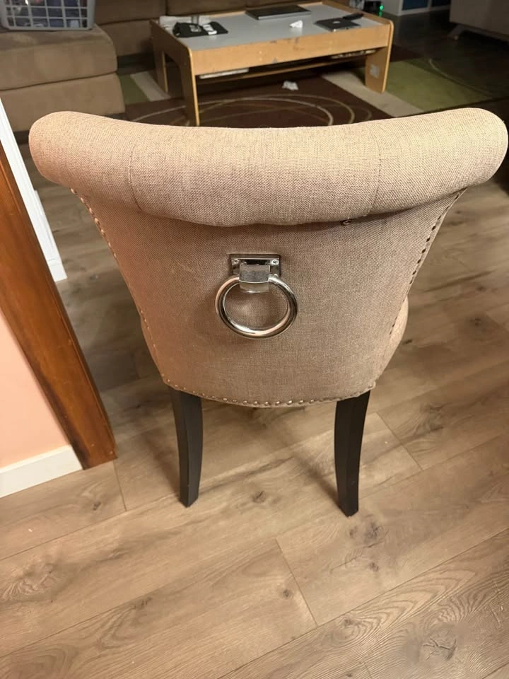 Two grey upholstered chairs - photo 4