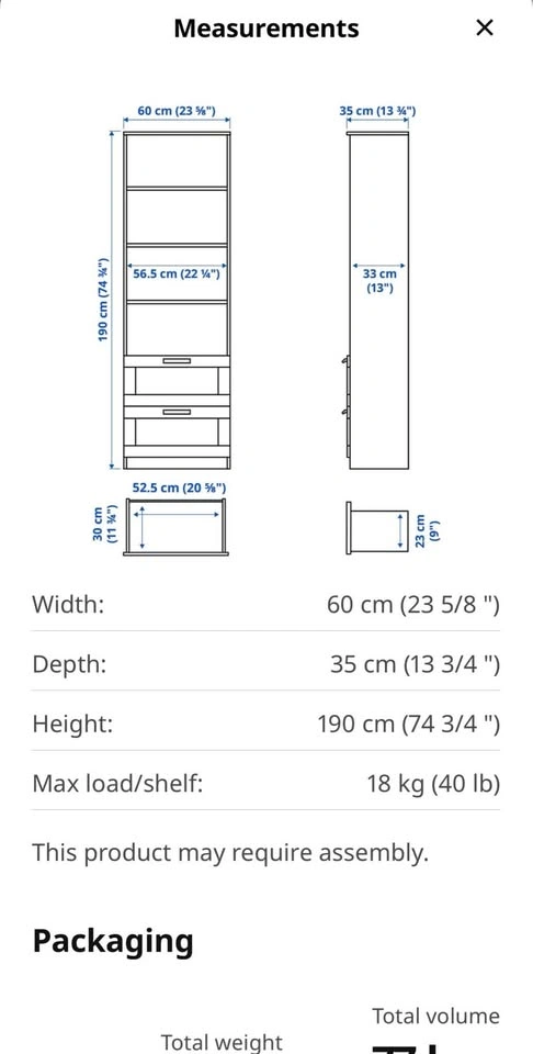 Ikea Brimnes Bookcase (two available) - photo 4