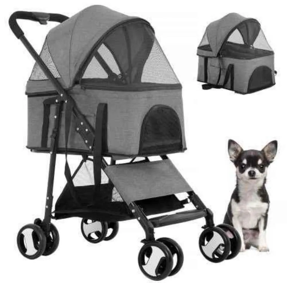 PET STROLLER FOLDABLE (GREY) - photo 2