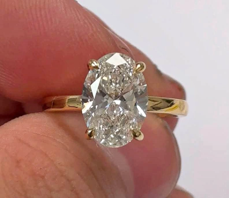 14K Yellow Gold 2.5ct IGI Certified Diamond Ring