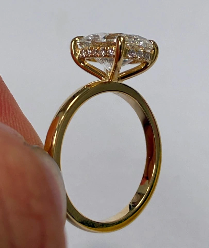 14K Yellow Gold 2.5ct IGI Certified Diamond Ring - photo 3