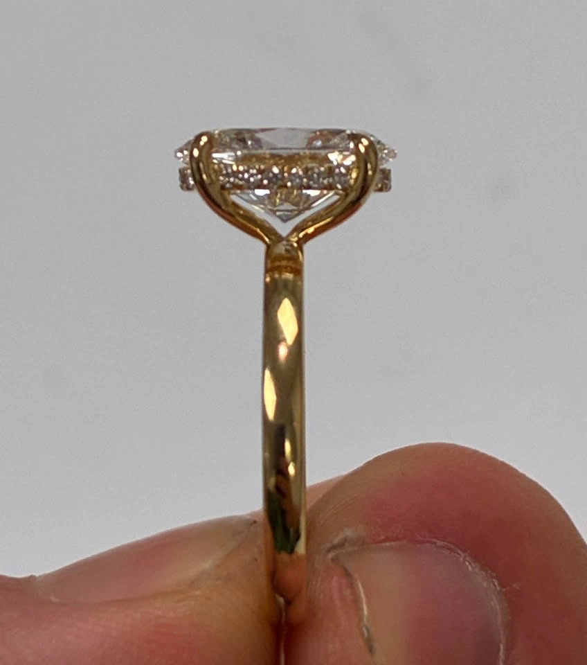 14K Yellow Gold 2.5ct IGI Certified Diamond Ring - photo 4