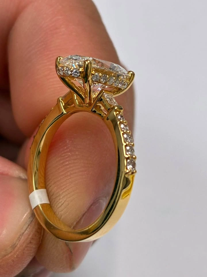 14k 3.5ct IGI lab diamond engagement ring size 6.5 - photo 2