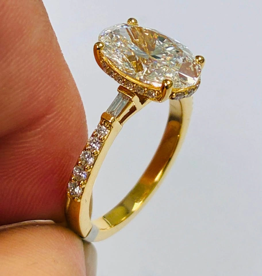14k 3.5ct IGI lab diamond engagement ring size 6.5 - photo 3