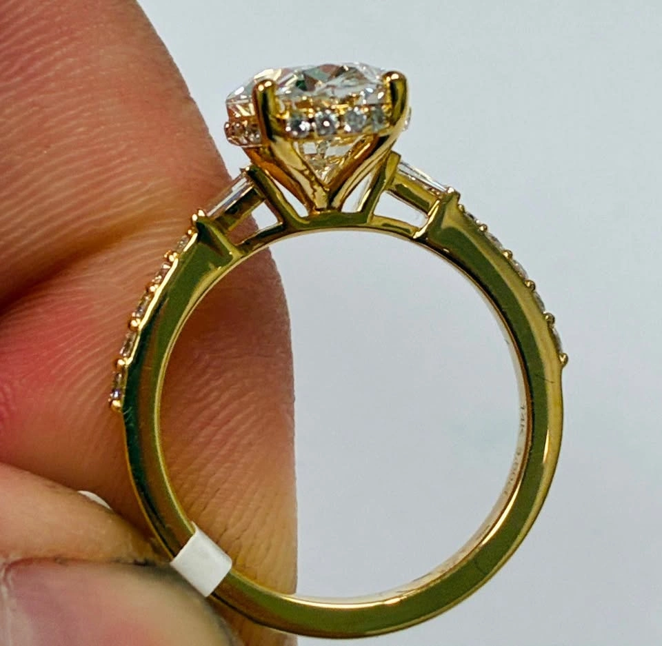 14k 3.5ct IGI lab diamond engagement ring size 6.5 - photo 4
