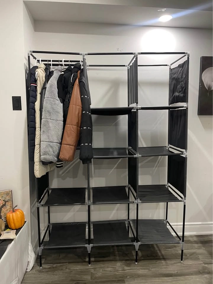 Black Portable wardrobe or storage