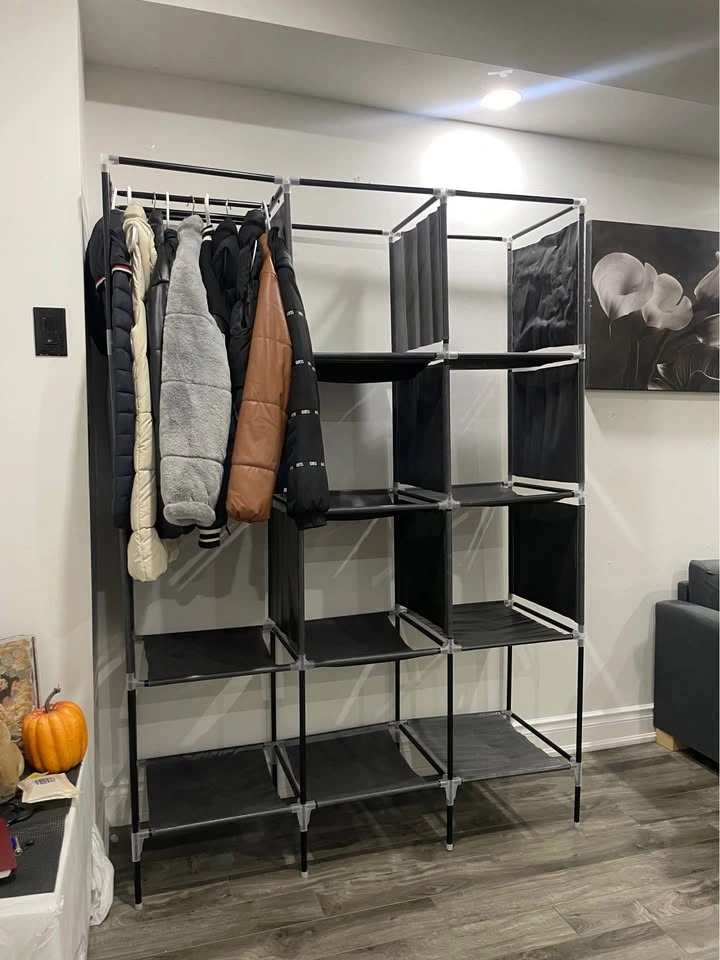 Black Portable wardrobe or storage - photo 2
