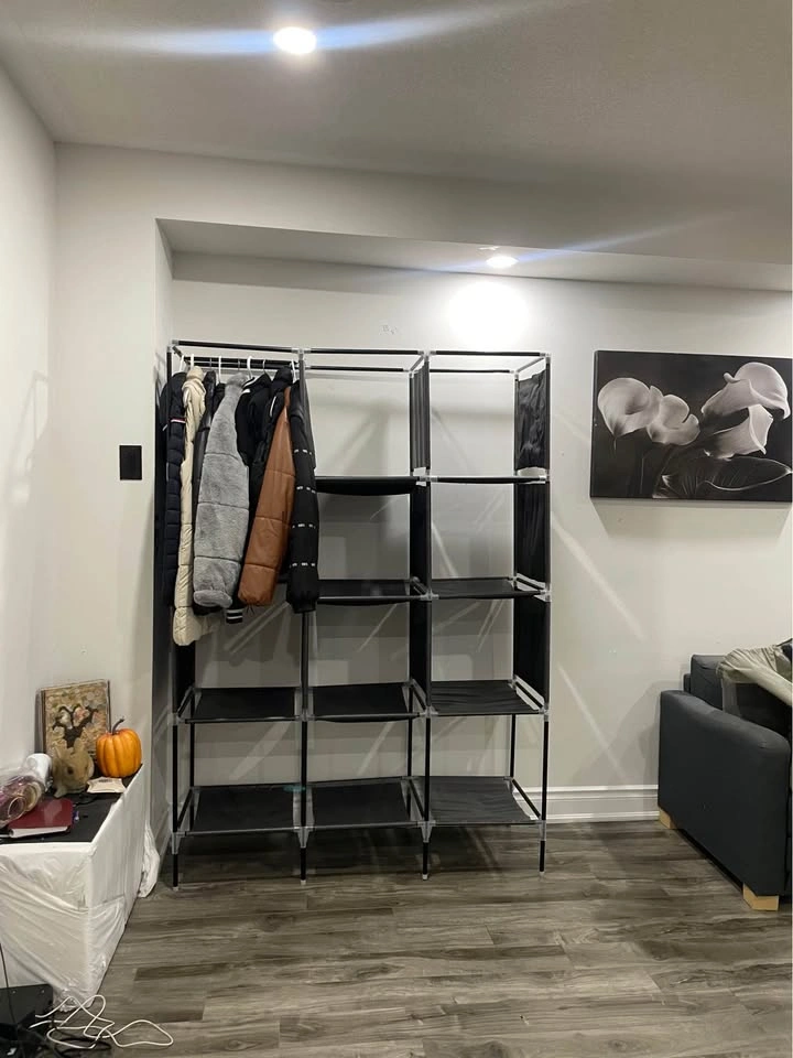 Black Portable wardrobe or storage - photo 3