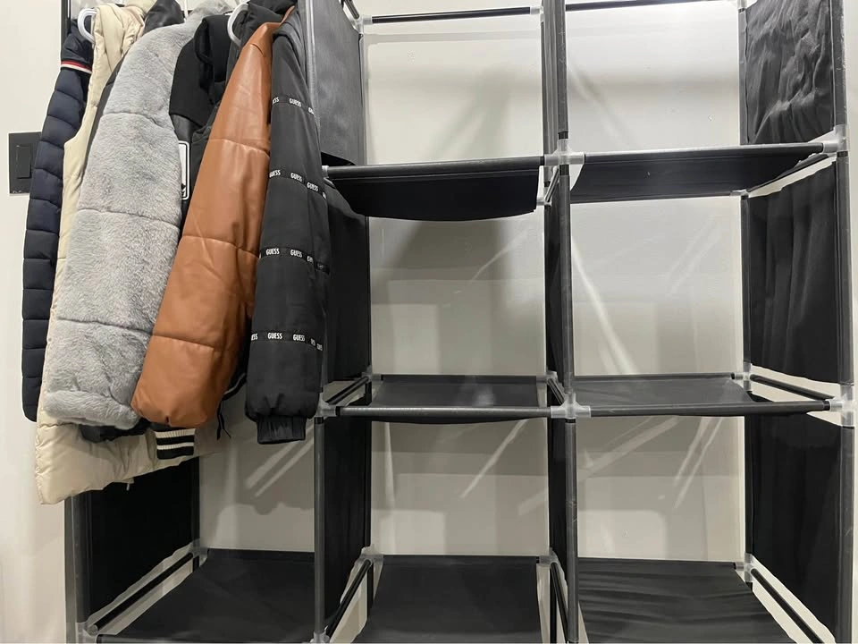 Black Portable wardrobe or storage - photo 4