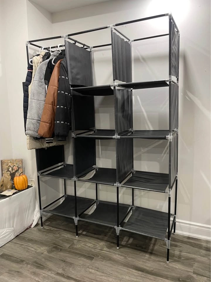 Black Portable wardrobe or storage - photo 5