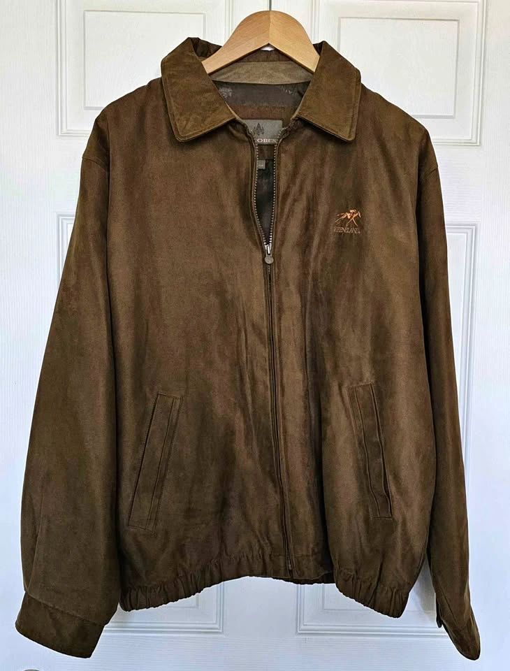Brand New Rainforest Men's Faux Suede Keeneland Bomber Jacket