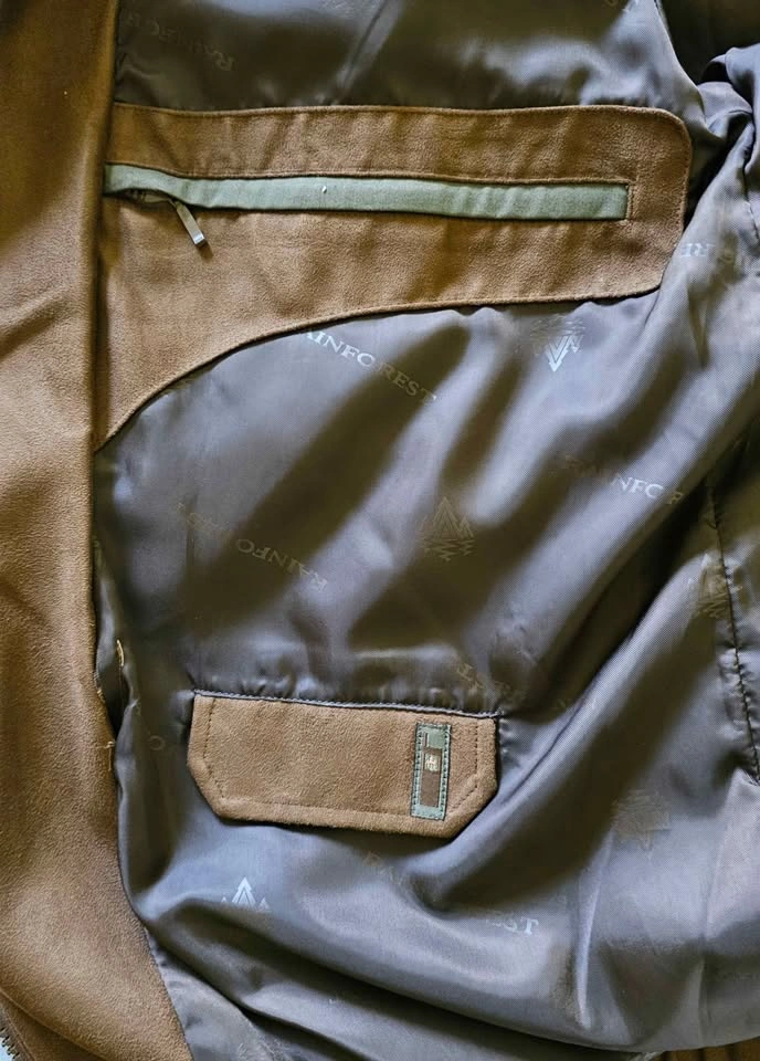 Brand New Rainforest Men's Faux Suede Keeneland Bomber Jacket - photo 3
