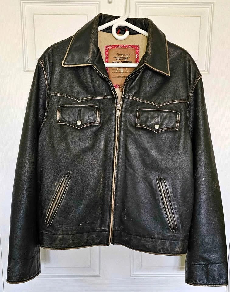Vintage GUESS Marciano Genuine Leather Jacket - Men's Large
