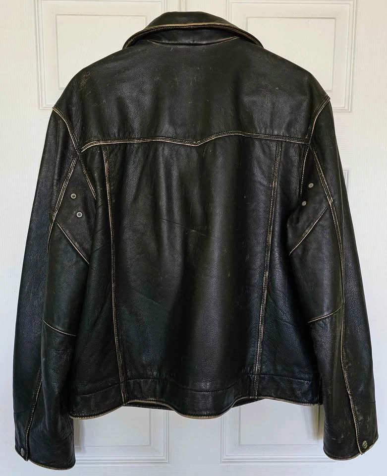 Vintage GUESS Marciano Genuine Leather Jacket - Men's Large - photo 2