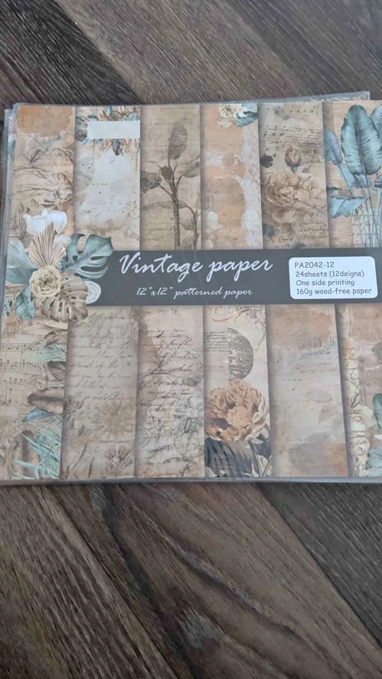 Vintage Patterned Paper 12"x12" - 24 Sheets
