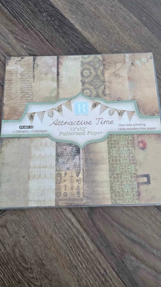 Refined Attractive Time 12"x12" Patterned Paper