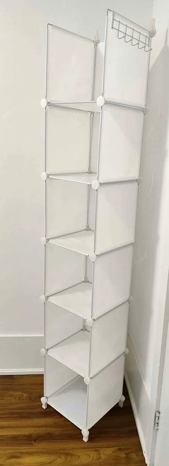 Stackable Cube Storage Organizer 6-Piece — White
