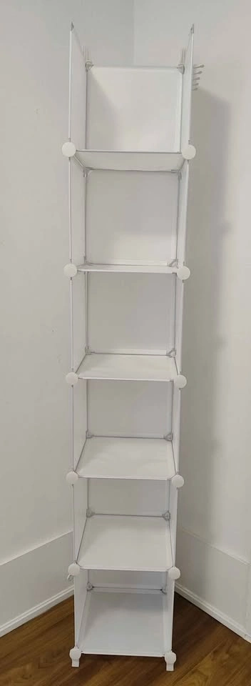 Stackable Cube Storage Organizer 6-Piece — White - photo 2
