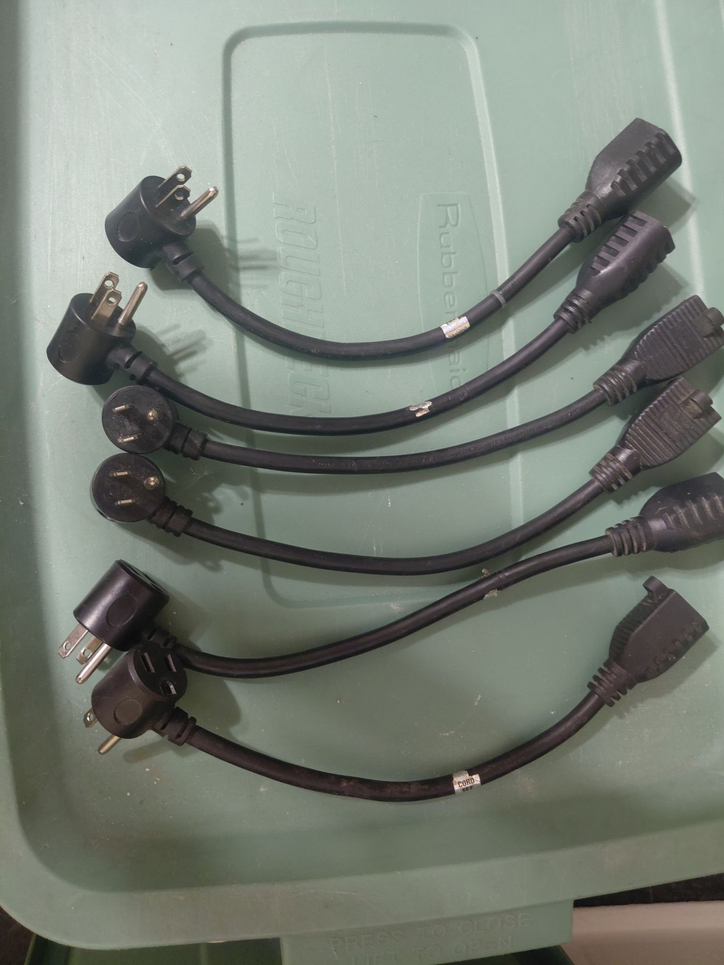 Flat Plug Short Power Extension Cord