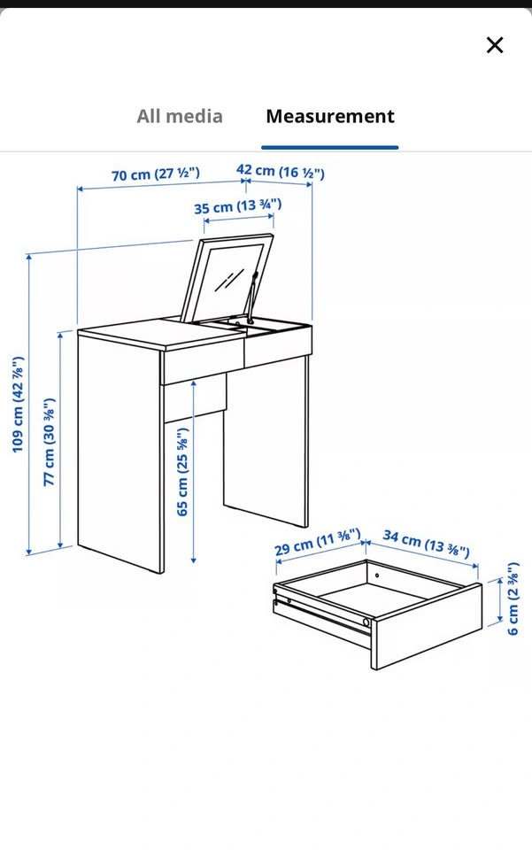 IKEA BRIMNES Dressing Table - photo 2