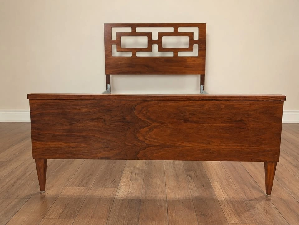 Pair of Vintage Teak Twin Bed Frames Mid Century Modern - photo 5