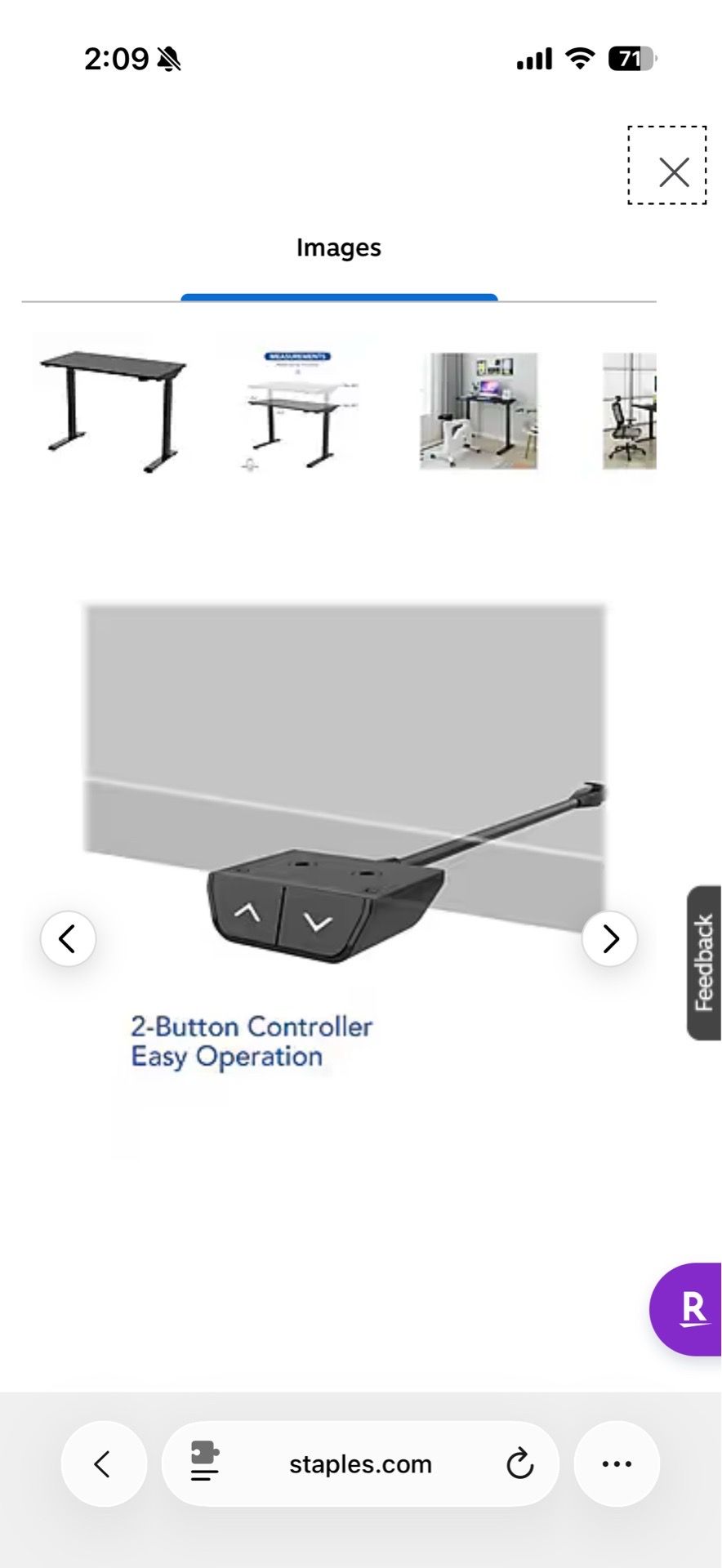 Black Electric Adjustable Standing Desk - photo 4