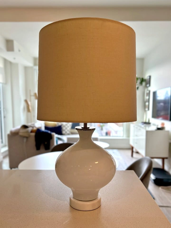 West Elm White Ceramic Table Lamp