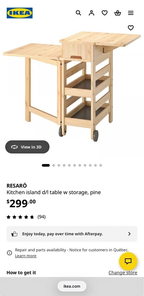 IKEA RESARÖ Kitchen Island (like BRAND NEW)