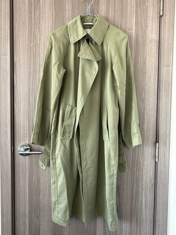 Babaton XS Trench Coat - Avocado Green - photo 2