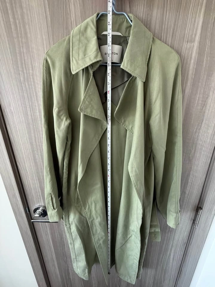 Babaton XS Trench Coat - Avocado Green - photo 5