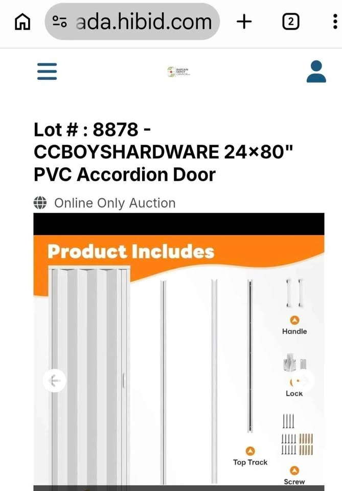 Accordion white Door 24"×80" - photo 3
