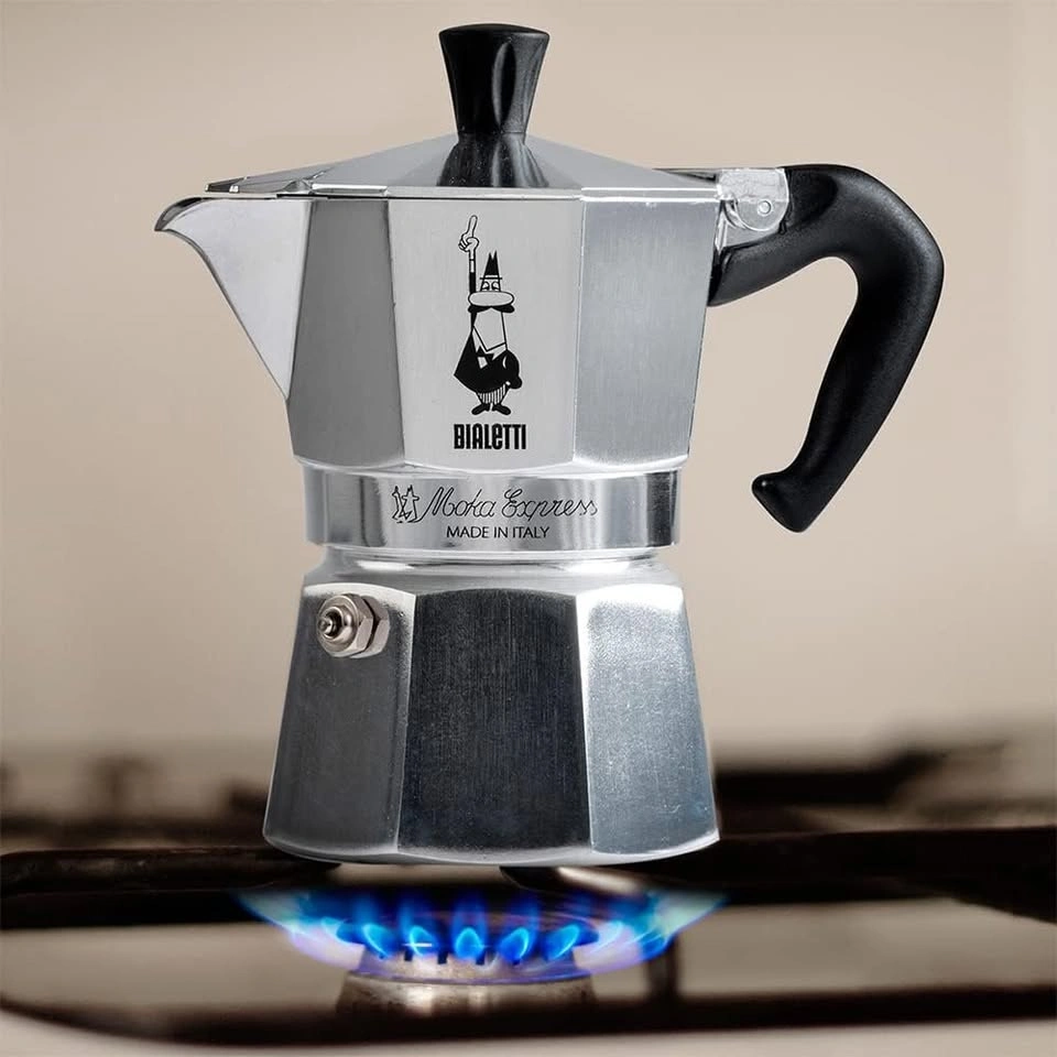 Bialetti 3-cup Moka Pot + Heating Induction Plate - photo 2