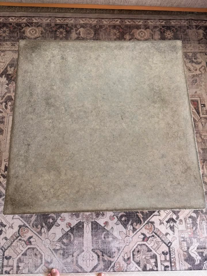 Square Concrete and Wood Coffee Table - photo 4
