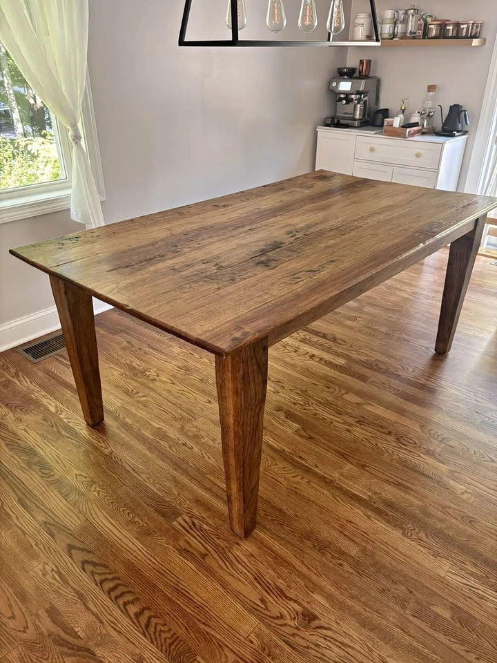 Rustic Reclaimed Wood Dining Table, solid oak, farmhouse table