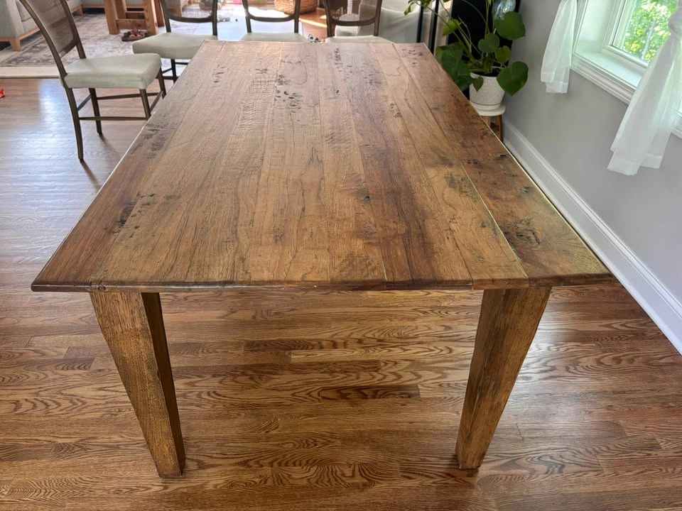 Rustic Reclaimed Wood Dining Table, solid oak, farmhouse table - photo 2