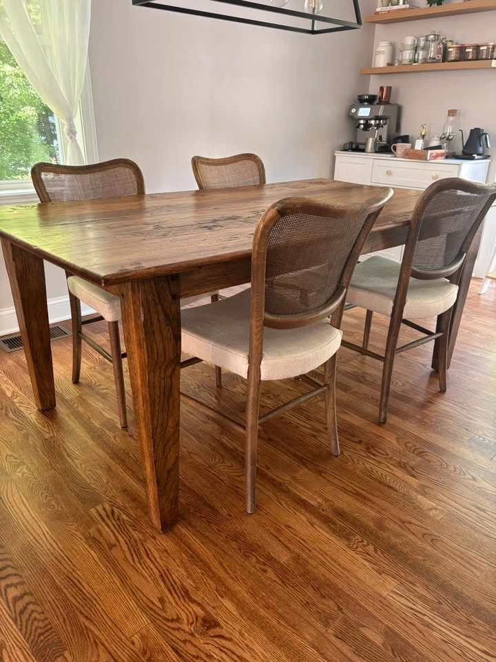 Rustic Reclaimed Wood Dining Table, solid oak, farmhouse table - photo 3