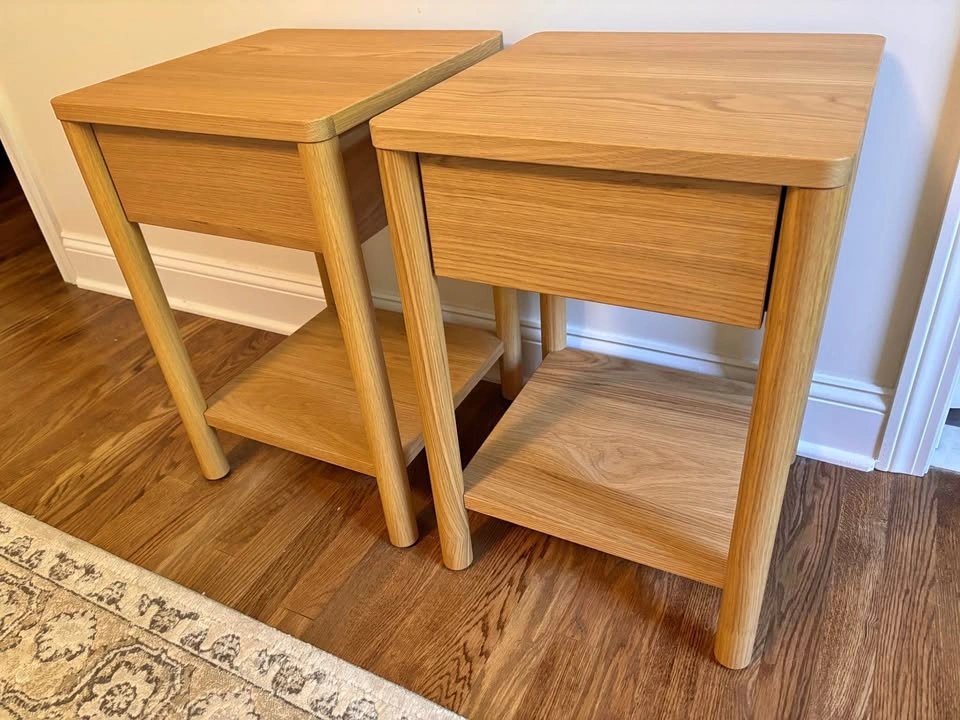 Set of two nightstands from IKEA, white oak color, TONSTAD