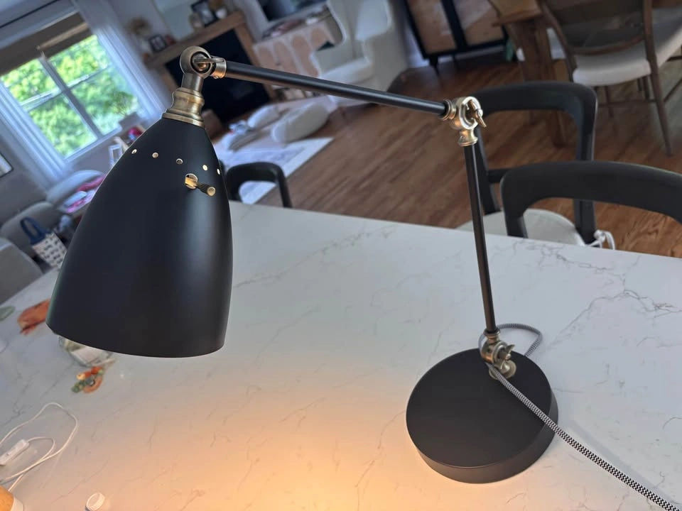 Black desk lamp, adjustable arm - photo 4
