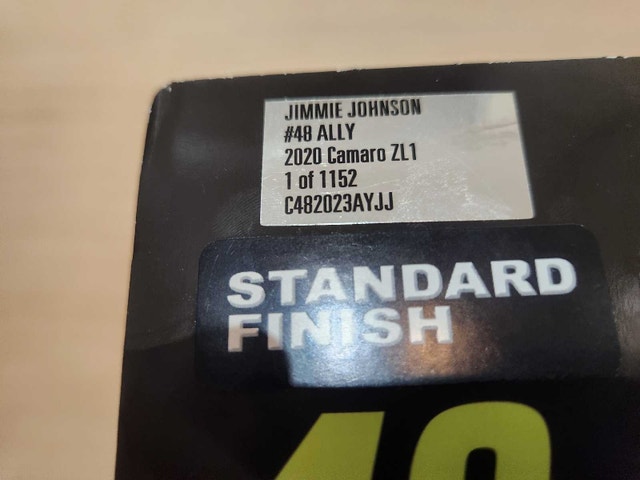 2020 Jimmy Johnson 1/24 #48 Ally Camaro ZL1 Diecast - photo 3