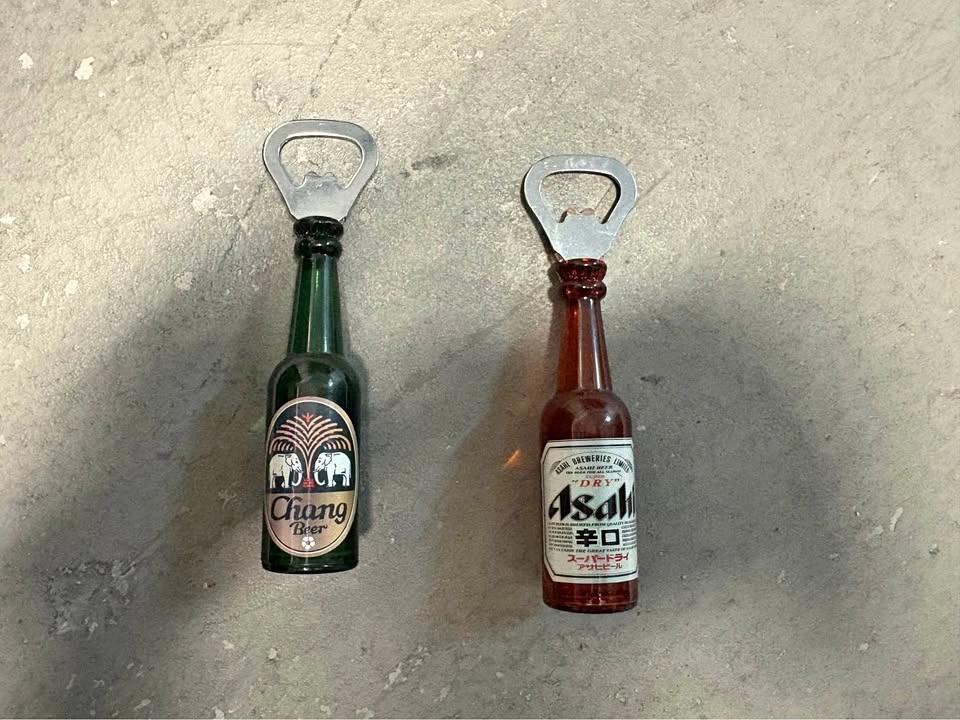 Beer bottle shaped bottle opener