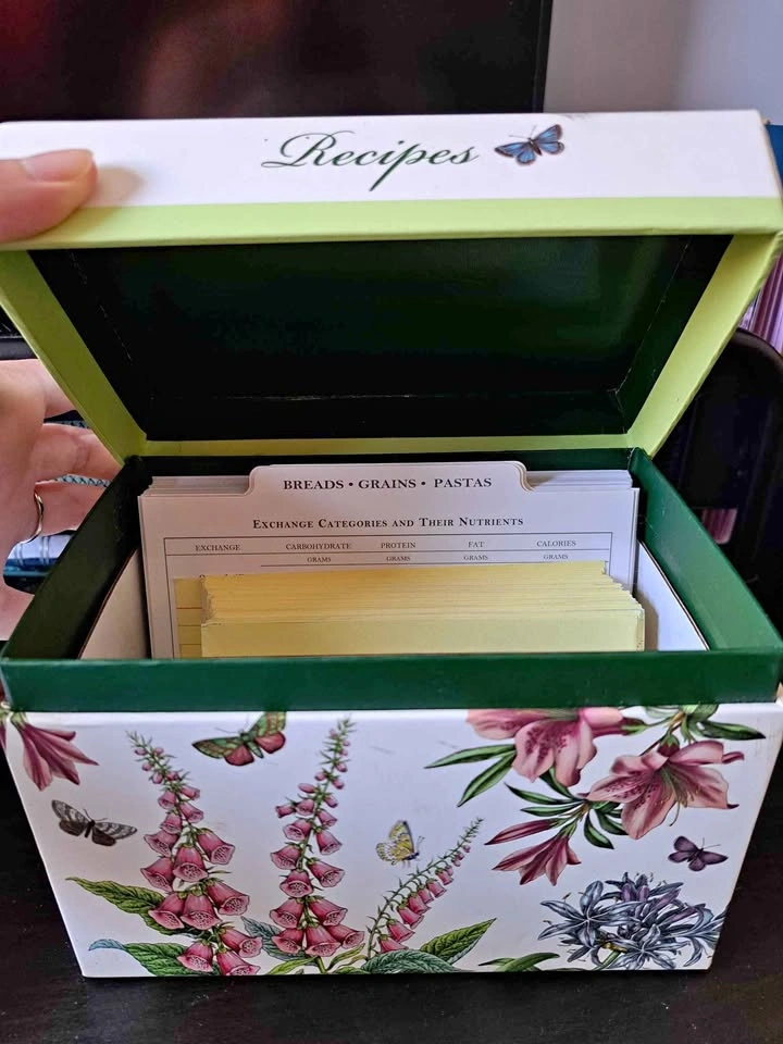 Botanical Recipe Card Box
