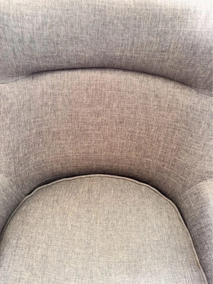 Grey Upholstered High-Back Armchair - photo 3