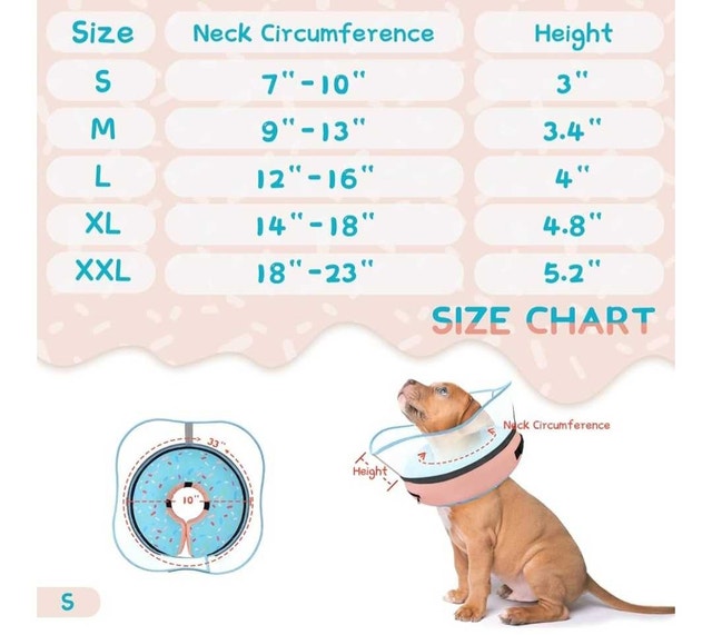 Supet Raised Inflatable Dog Cone Collar to Stop Licking - photo 3
