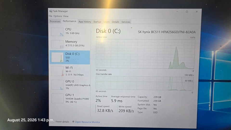 HP ZBook Studio G5 - i7 8th Gen / 16GB RAM / 256GB SSD - photo 2