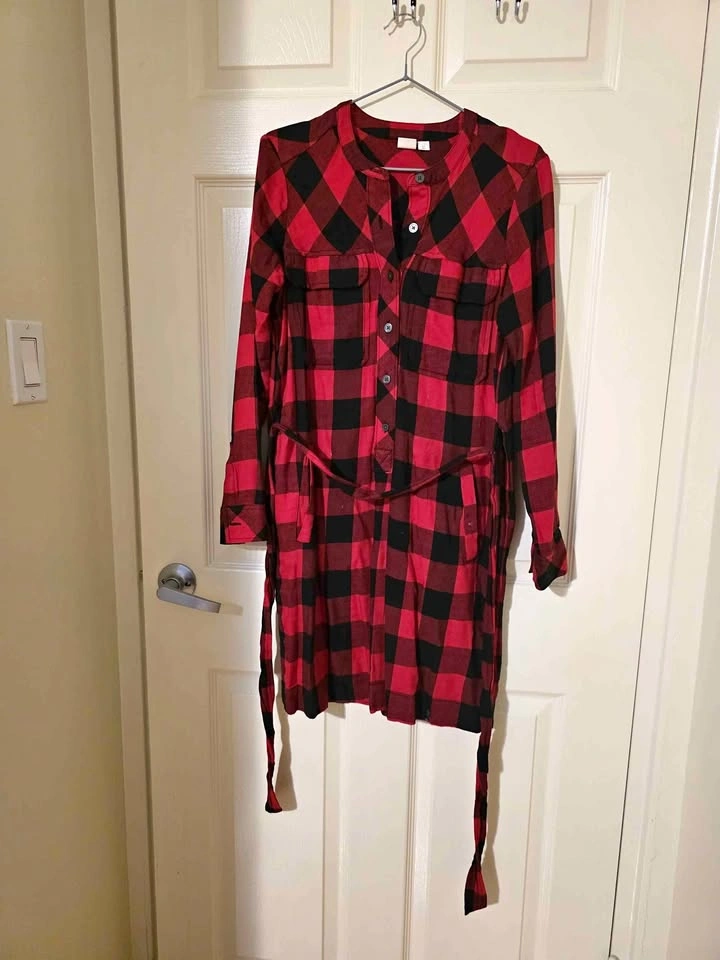 Gap Buffalo Plaid Shirt Dress
