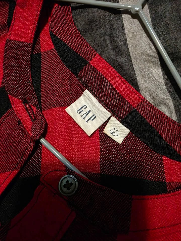 Gap Buffalo Plaid Shirt Dress - photo 3